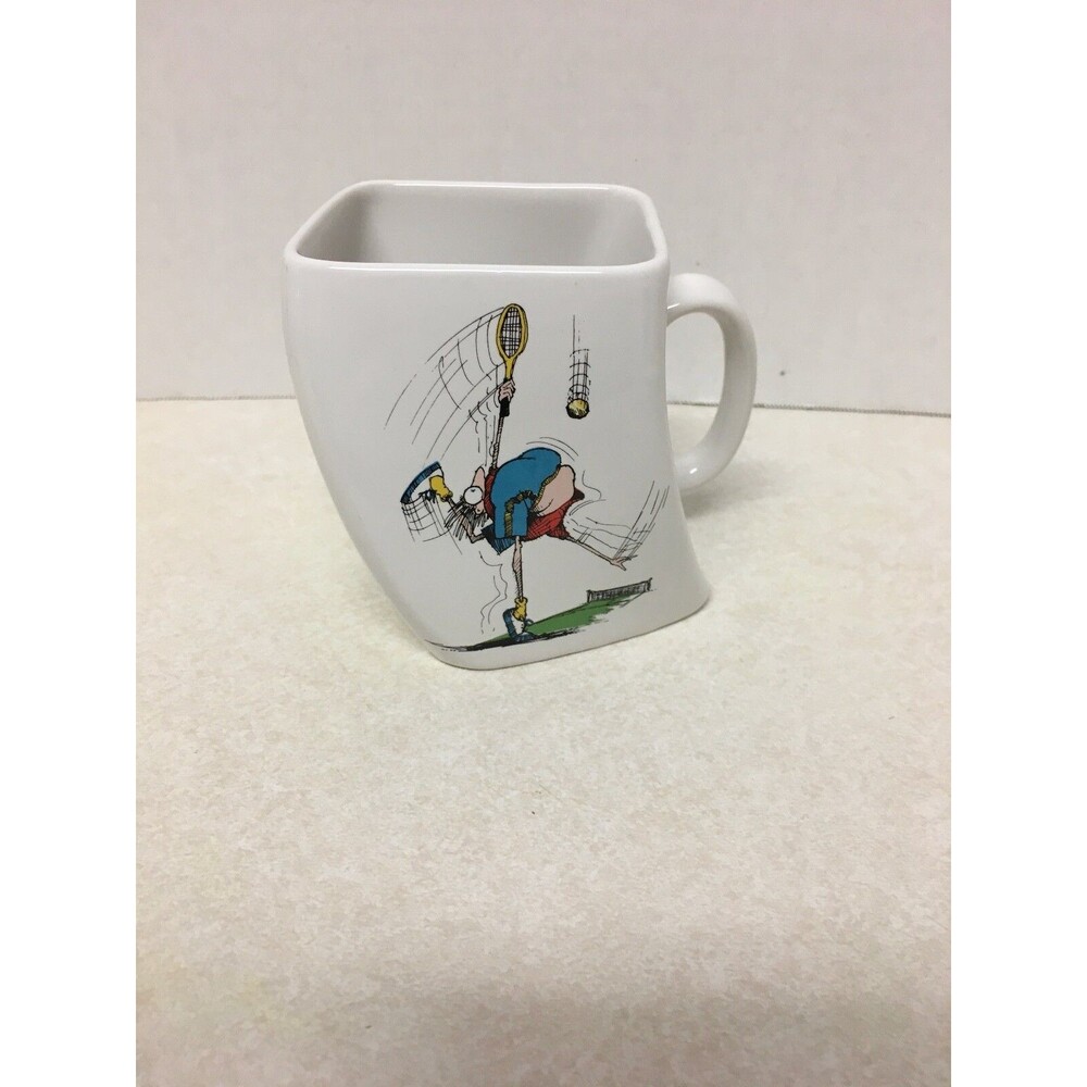 Vintage Golf Gifts Twisted Tennis Coffee Mug 1992 " The Results Of Over-Serve "